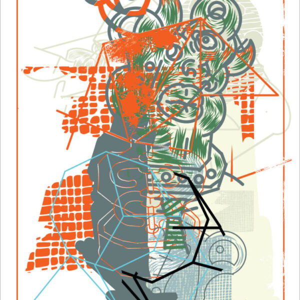 "The Complete Loss of Subjective Self-Identity" 22 x 30″ Eight Spot Color – Edition of 10 Printed on American Masters 250gsm. Heavy Weight 100% Cotton Paper with a Deckle Edge Signed & numbered by the Artist Released January 26, 2017.