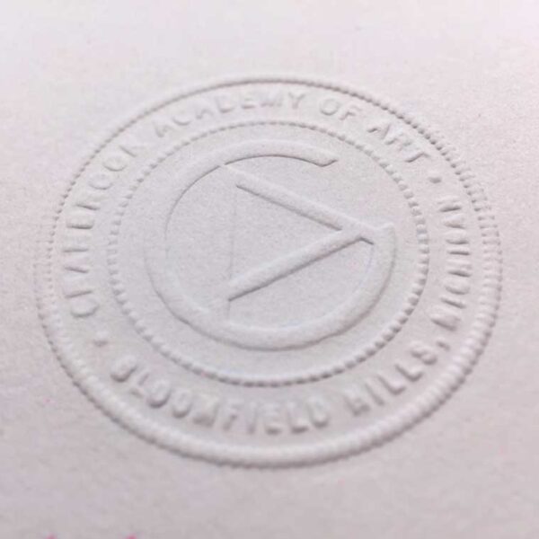 Each print in the Earls | Fella edition is marked with the Cranbrook Academy of Art Seal